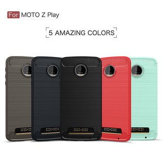 เคส Moto Z Play Soft Rugged Armor Resilient Anti-drop Shockproof Cover