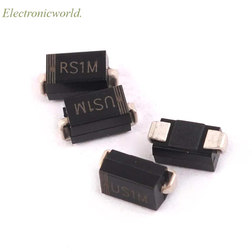 100 ชิ้น RS1M US1M DO-214AC SMA FAST RECOVERY RECIIER FR107 HER107 SMD 1A 1000V