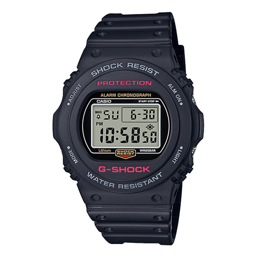 Casio G-Shock นาฬิกาข้อมือผู้ชาย สายเรซิ่น รุ่น DW-5750,DW-5750E-1