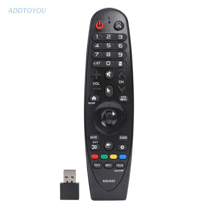 3C Universal เปลี่ยนสมาร์ททีวีรีโมทคอนโทรลพร้อมตัวรับสัญญาณ USB สําหรับ LG- Magic Remote AN-MR600 AN