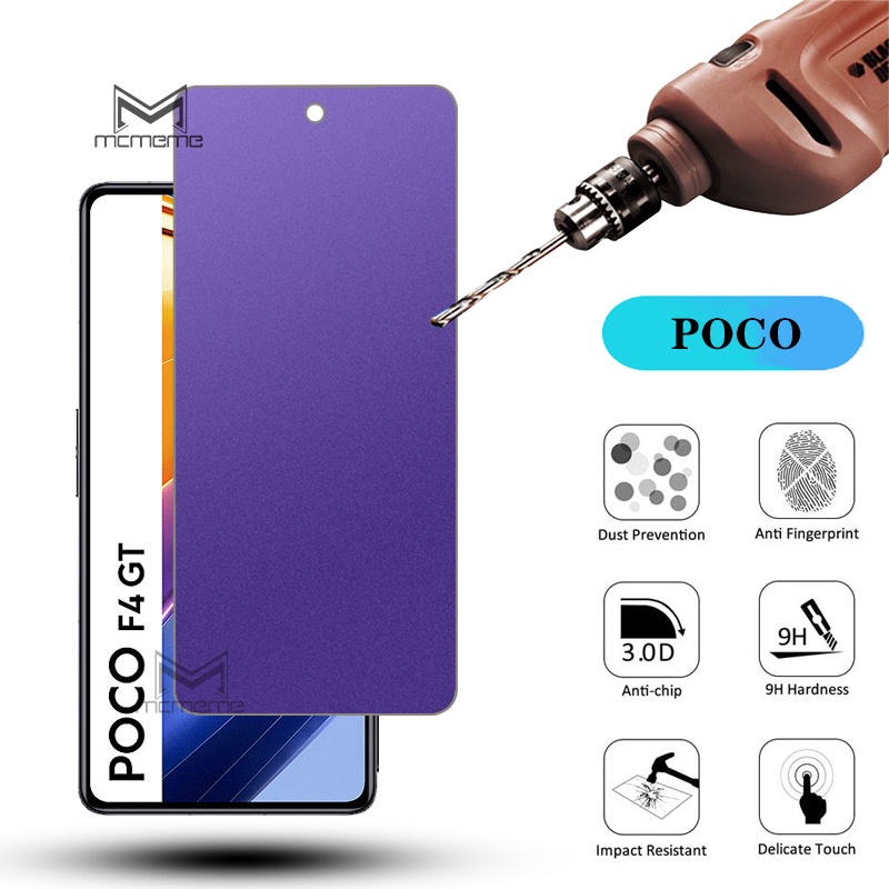 ฟิล์มด้าน ฟิล์มกระจกถนอมสายตา ANTI BLUE Glass สำหรับ Xiaomi POCO C85 F7 X7 C75 C61 C65 F5 F6 X5 X6 X