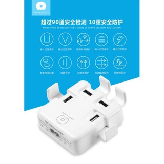 GuestShow WUWรุ่นC23 USB Power Adapter 4 Portรูปทรงสี่เหลี่ยม4000 mAh (White)