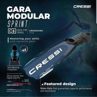 New !! Cressi Modular  sprint ฟินดำน้ำฟรีไดฟ์ขนาดสั้นลง มี 2 สี