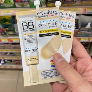 [กล่อง x6ซอง] เครียร์โนส แอคเน่ แคร์ โซลูชั่น บีบี คอนซีลเลอร์ Clear Nose Acne Care BB Concealer 4 กรัม