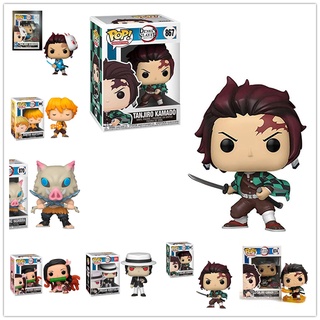 ฟิกเกอร์ Funko Pop Demon Slayer Kamado Tanjirou Nezuko Agatsuma Zenitsu Muzan Kibutsuji Mask Kamado Tanjirou