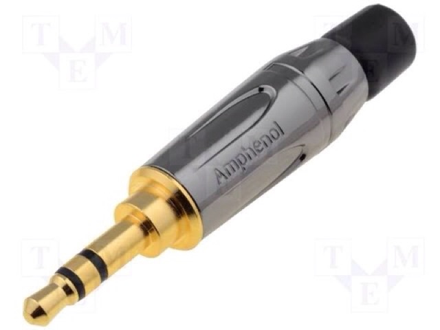 สั่งปุ๊บ ส่งปั๊บ 🚀Amphenol KS3PC-AU ปลั๊กไมค์ 3.5 มม. K-Series Stereo Chrome Finish Gold Plate Contact