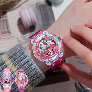 ⌚️นาฬิกาผู้หญิง/นาฬิกา Hello Kitty สีสันสดใส ใส่สบายไม่เจ็บข้อมือ ⌚️