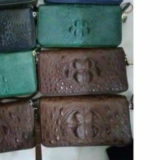 crocodile purse 2zip กระเป๋าหนังถือจระเข้ 2ซิป