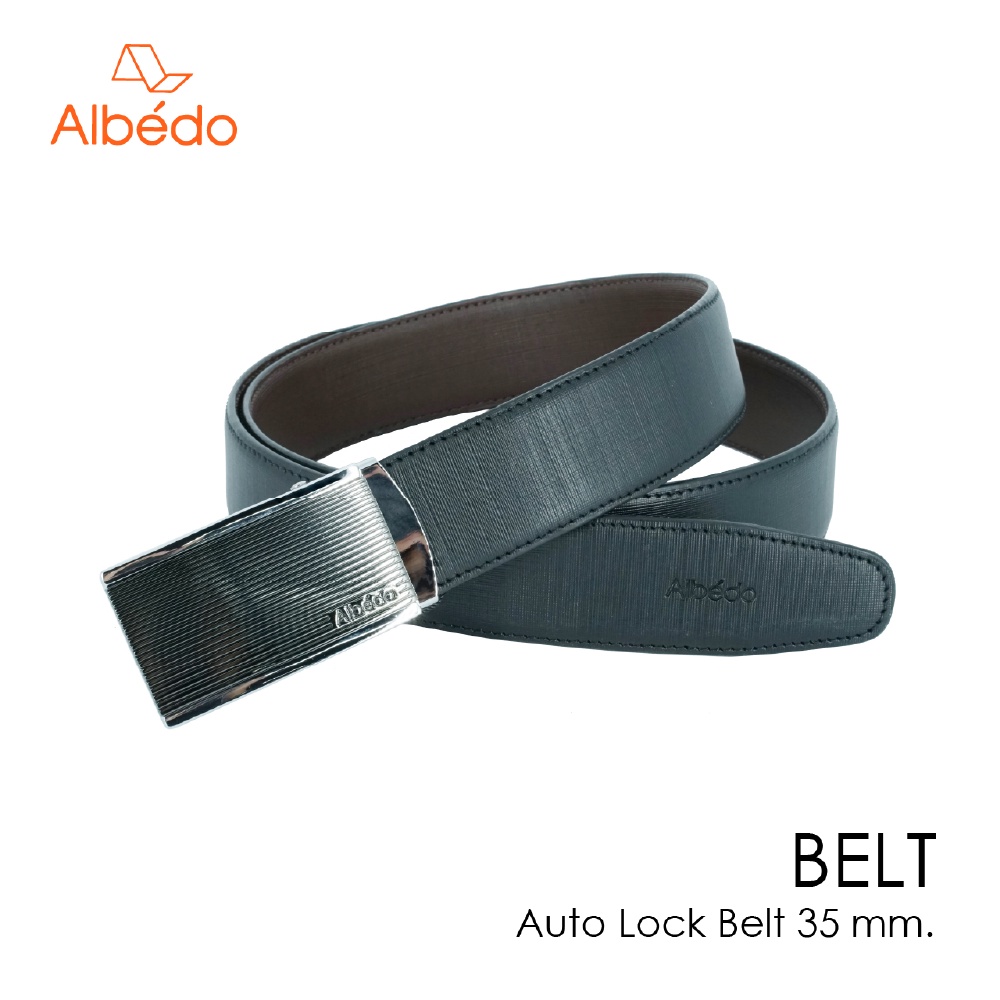 [Albedo] AUTO LOCK BELT 35 MM. เข็มขัดหัวออโต้ล็อค/เข็มขัดผู้ชาย/เข็มขัดทำงาน/เข็มขัดหนัง/เข็มขัด - 