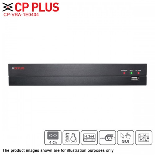 CP Plus 4 ช่องสูงสุด 2.4MP 1080P Lite Indigo IP CCTV DVR - CP-VRA-1E0404