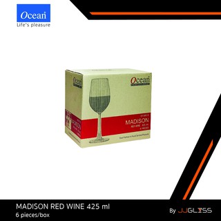 JJGLASS - (Ocean) 1015R15 MADISON RED WINE [1กล่อง (6ใบ)] - แก้วไวน์ MADISON RED WINE 1015R15 ขนาด 15 ออนซ์ ยี่ห้อโอเชี่ยน บรรจุ 6 ใบ