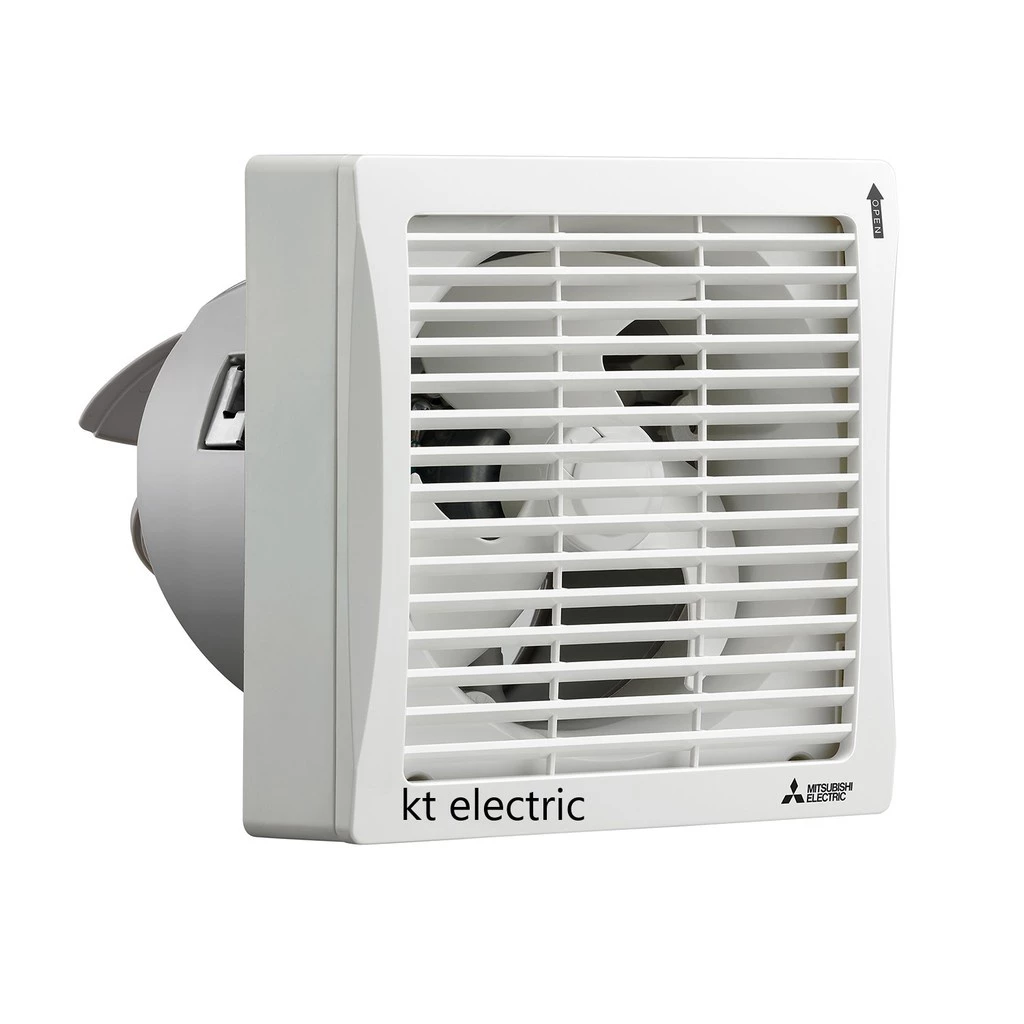 MITSUBISHI V-15EWG6T พัดลมระบายอากาศ ติดกระจก ซัตเตอร์บานเกร็ดเปิด-ปิด ด้วยระบบไฟฟ้า ใบพัด 6 นิ้ว ***ตรวจสอบขนาดก่อนสั่ง