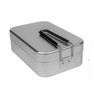 MESS TIN LARGE  BLACK HANDLE