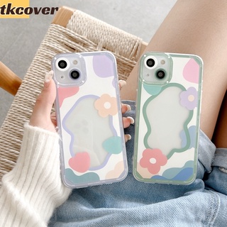 เคสโทรศัพท์มือถือแบบนิ่ม ใส ลายดอกไม้ หรูหรา สําหรับ Samsung Galaxy S23 Ultra Plus A54 A34 A14 A04S