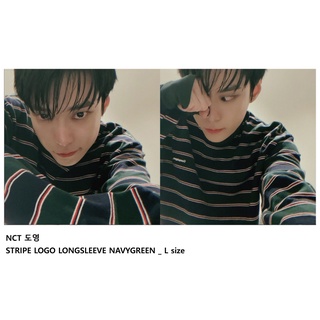 Nct Kim DoYoung / KOREA [ CPGN STUDIO ] เสื้อแขนยาว ลายทาง โลโก้ ของแท้ 100%