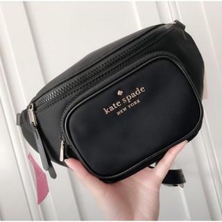 🎀 (สด-ผ่อน) คาดอก คาดเอว Kate Spade WKRU6591 ผ้า nylon สีดำ KATE SPADE DORIEN NYLON BELT BAG FANNY PACK BLACK