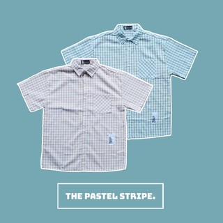 เสื้อเชิ้ตลายสก็อต สี PASTEL แขนสั้น