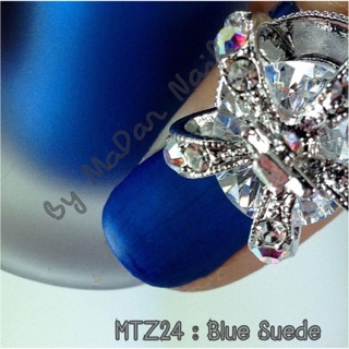 ยาทาเล็บเนื้อแมท สีBlue Suede MTZ24 สีสวยแห้งเร็ว เล็บไม่เหลือง