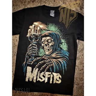 NTS 181 Misfits  ROCK เสื้อยืด เสื้อวง เสื้อดำ สกรีนลายอย่างดี ผ้าหนานุ่ม ไม่หดไม่ย้วย NTS T SHIRT S M L XL XXL