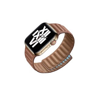 สายนาฬิกาข้อมือหนัง สําหรับ Apple Watch Band 41/45มม. 44/40มม. Iwatch Seires 7 6 Se 5 4 3