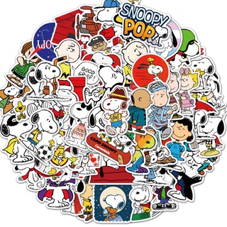 50 อะนิเมะ Snoopy บุคลิกภาพตกแต่งสติ๊กเกอร์กราฟฟิตีน้ำ สเก็ตบอร์ด หมวกกันน็อค แล็ปท็อป สติกเกอร์กันน้ำ