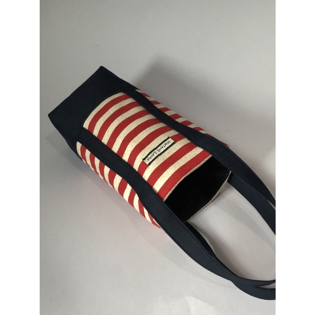 Sunshine Cup bag กระเป๋าใส่แก้ว กระเป๋าใส่แก้วน้ำ ถุงผ้า Tumbler bag จากผ้าแคนวาส สีสดใส ผสมกับยีนส์ สายคู่