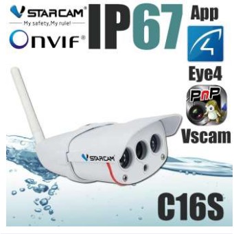 ส่งฟรี กล้องวงจรปิดไร้สาย ภายนอก VStarCam WiFi IP Camera 1080P 2ล้านพิกเซล กันน้ำ รุ่น C16S/C17S/C18S/C63S