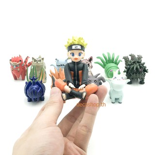 โมเดล ของเล่น นารูโตะ  อุซึมากิ นารูโตะ Uzumaki Naruto bijuu 11PCS  NARUTO Hokage โมเดลของขวัญของเล่นทำมือ ตกแต่งโต๊ะ