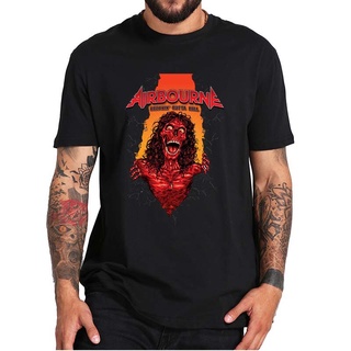 เสื้อยืดแขนสั้น พิมพ์ลายอัลบั้มฮาร์ดร็อค Airbourne Band Breaking Out Of Hell สไตล์วินเทจ แฟชั่นคลาสสิก สําหรับผู้ชาย