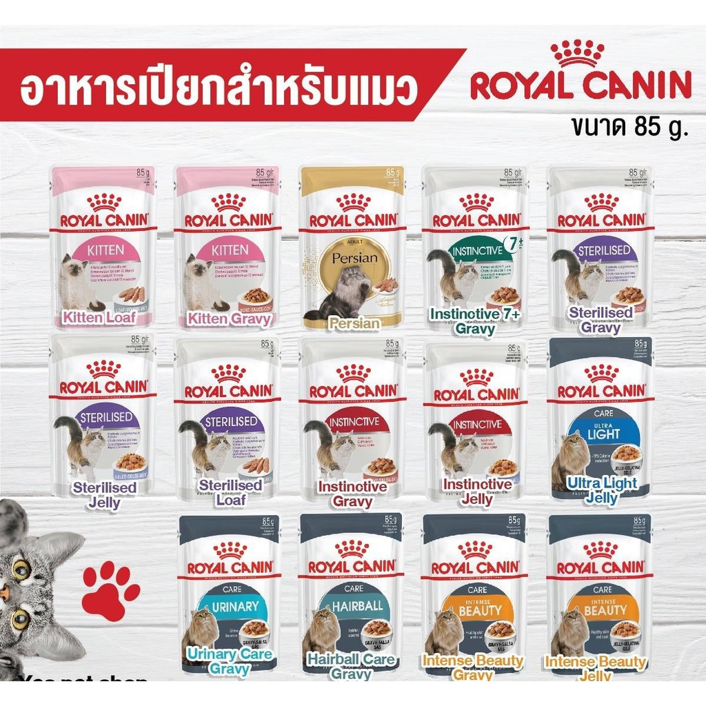 Royal Canin Pouch อาหารแมวแบบเปียก ชนิดซอง 85 g 1 ซอง