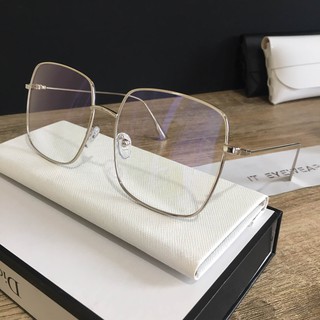 Eyewear_by.tm แว่นกรองแสง ทรงเหลี่ยมใหญ่ รุ่น OVERSIZE SQURE สีเงิน , ทอง