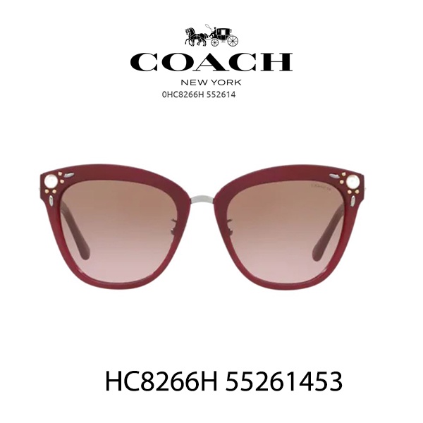 แว่นตากันแดดผู้หญิง COACH HC8266H 55261453 รุ่น PURPLE/REDDISH BROWBN PURPLE GRADIENTสินค้าแบรนด์เนมของแท้ 100%