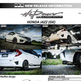 ท่อ HKS Honda Jazz GK เครื่อง L15A