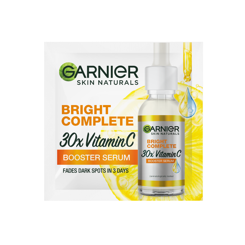 [Gift]Garnier การ์นิเย่ Bright Complete 30X Vitamin C Booster Serum 1.5ml x3 (สินค้าสมนาคุณงดจำหน่าย