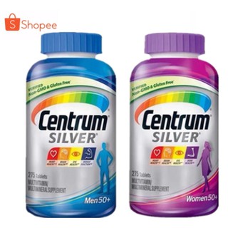 Centrum 275 tablets Silver Men and Women 50+ Multivitamin Multimineral USA วิตามินรวมสำหรับคน อายุ