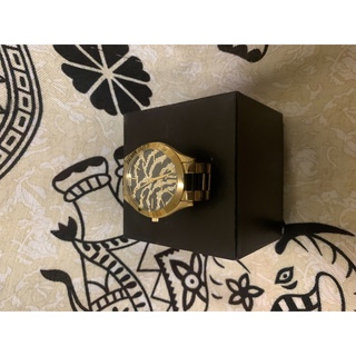 MEGA SALE➳❥⋆  ของแท้!! นาฬิกายี่ห้อ Michael Kors Slim Runway Black Zebra Pattern Dial Womens Gold ༄*ੈ