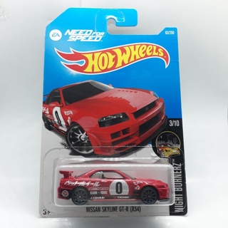 รถเหล็ก Hotwheels NISSAN SKYLINE GT-R (R34) เบอร์ 0 สีแดง (ib21)