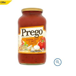 Prego ซอสมะเขือเทศพาสต้าและโหระพามะเขือเทศ 680 กรัม