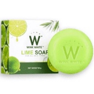 สบู่มะนาววิ้งไวท์ W Wink White Lime Soapขนาด 80 กรัม