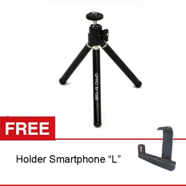 G-Pro Mini ขาตั้งกล้อง Black Bonus U Holder สําหรับสมาร์ทโฟน (สูงสุด 5.8")