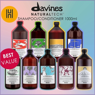 DAVINES® NATURALTECH Shampoo/Conditioner 1000ml ขวดใหญ่สุดคุ้ม