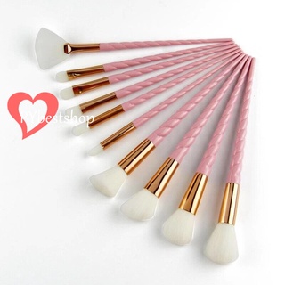 แปรงปัดแก้มปัดแก้มแบบพกพา 10 ชิ้นแปรงปัดแก้มไฮไลต์แปลงเครื่องสำอาง Make Up Brush Fancy A2