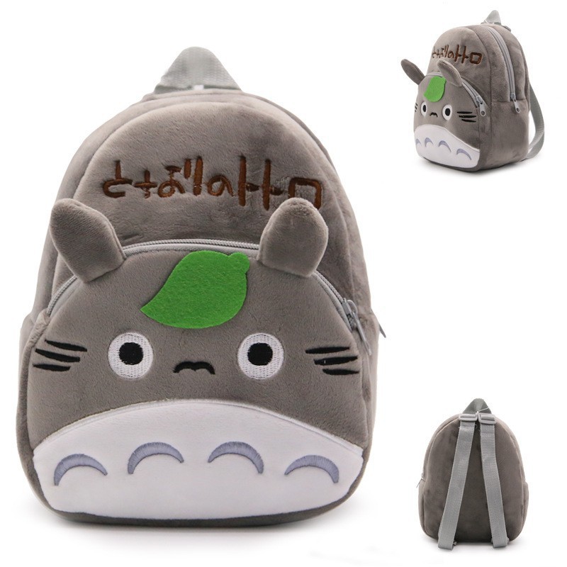 กระเป๋าเป้ สะพายหลัง ผ้ากํามะหยี่ขนนิ่ม ลายการ์ตูน Totoro สําหรับเด็กวัยหัดเดิน