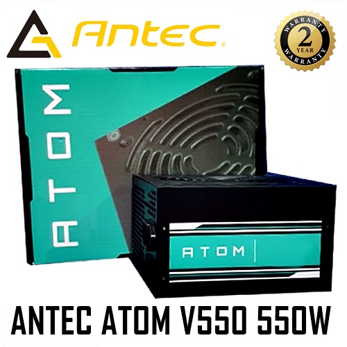 POWER SUPPLY (อุปกรณ์จ่ายไฟ) ANTEC ATOM V550 550W ประกัน 2 ปี เพาเวอร์ดีมากๆ ราคาสุดคุ้ม 2y.