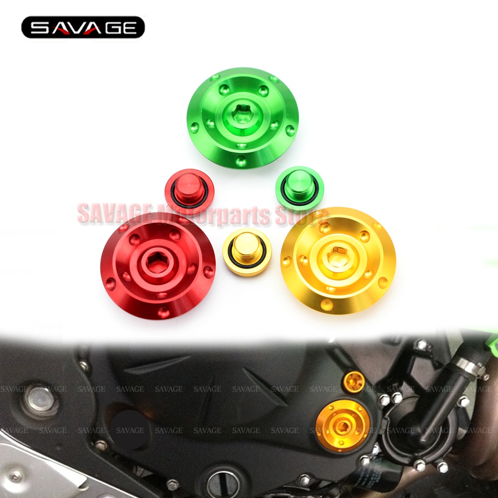 Motorcycle Right Engine Guard Screw Cover FOR KAWASAKI ER-6N ER-6F ER-4N Z 650 NINJA 650 R KLE 650 V