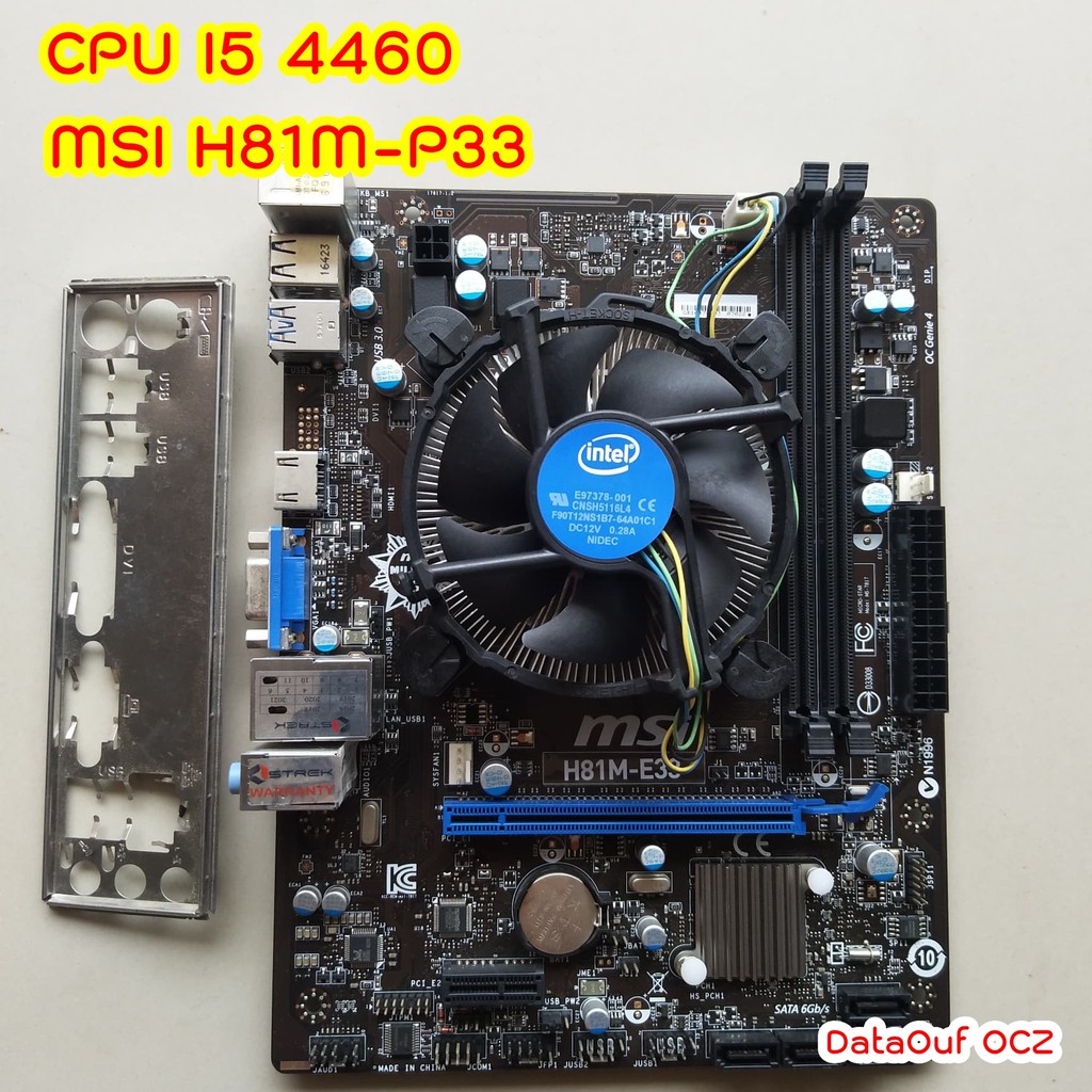 MAINBOARD MSI H81M-P33 + CPU I5 4460   ราคาถูกมือ2