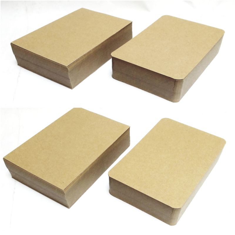 กระดาษการ์ดเปล่า กระดาษคราฟท์น้ำตาล250แกรม4x6 5x7นิ้ว A5 บรรจุกล่องละ50แผ่น