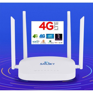 4G Router เราเตอร์ ใส่ซิม รองรับ 3G,4G ทุกเครือข่าย Turbo Fast Speed รองรับการใช้งาน Wifi และ LAN