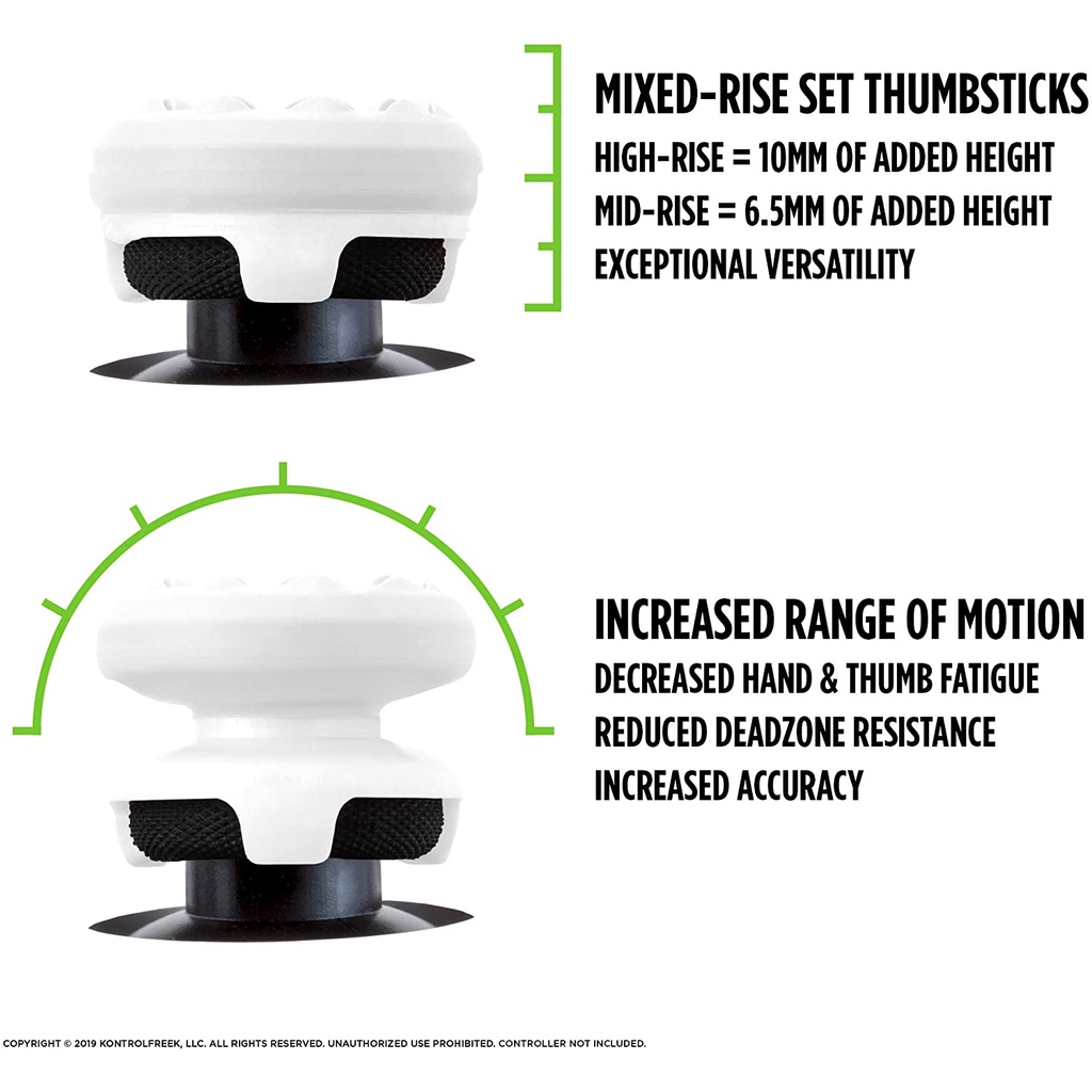 KontrolFreek FPS Freek Galaxy สําหรับ PS4/ PS5 Performance Thumbsticks 1 High-Rise, 1 Mid-Rise
