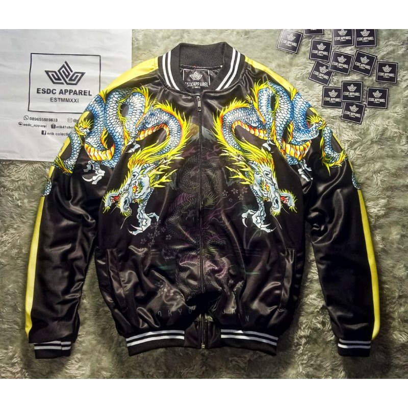 Sukajan Jacket Japan Original ล่าสุด Sukajan Murayama แจ็คเก็ตเบสบอล Varsity Jacket Memphis Dragon J